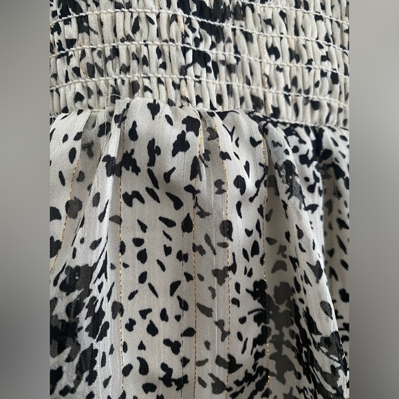 AQUA printed smocked peplum top - Never Worn! - Picture 4 of 5